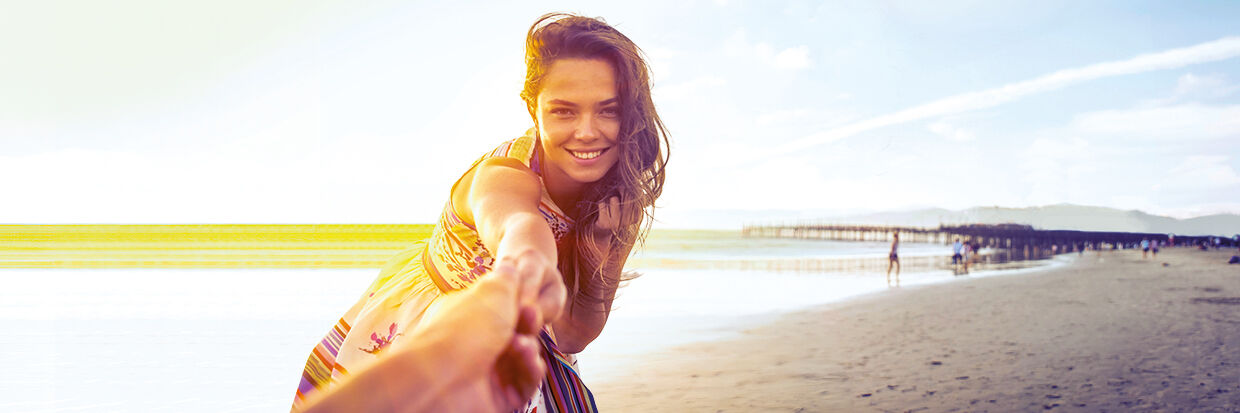 Frau am Strand