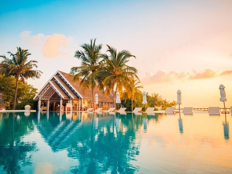 Poolanlage eines Resorts